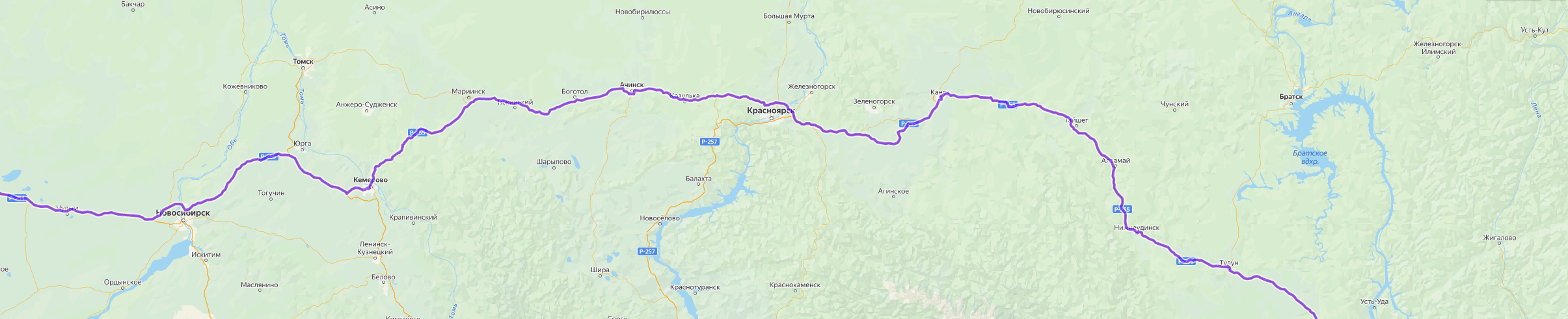 Доставка грузов из Заринска - карта транспортной логистики